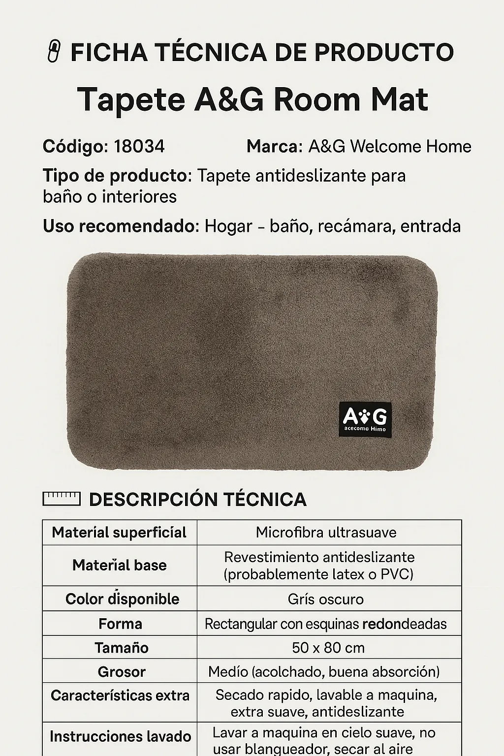TAPETE LISO GRANDE 2218